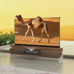 VIVIDSTORM Fully Concealed Premium Motorized Laser TV Cabinet DUNE - Limited Edition